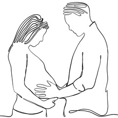 Parents to be, transparent background 