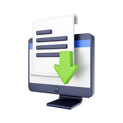 Fototapeta premium computer function 3d icon illustration