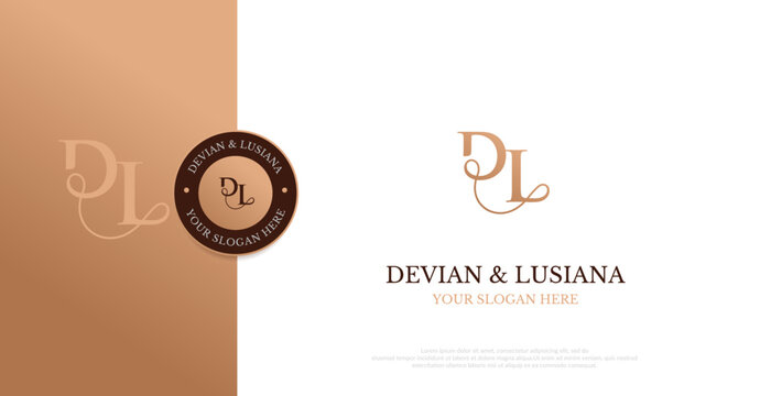 Initial DL Logo Design Vector