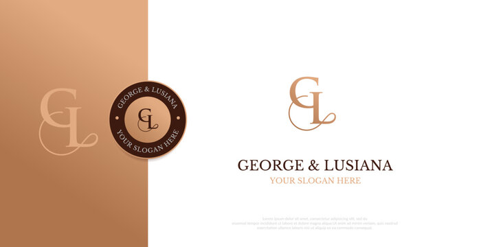 Initial GL Logo Design Vector