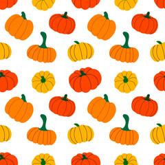 seamless pattern with pumpkins