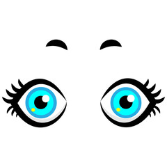 blue kawaii eyes 