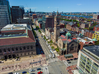 Obraz premium Aerial around Copley Square in Boston