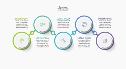 Naklejka premium Business data visualization. timeline infographic icons designed for abstract background template milestone element modern diagram process technology digital marketing data presentation chart Vector