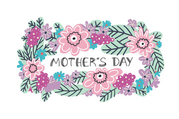Obraz na płótnie Canvas floral greeting card mother's day