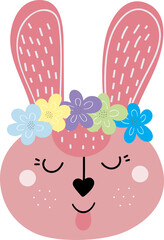 pink flower with ribbon