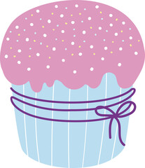 cupcake with ribbon