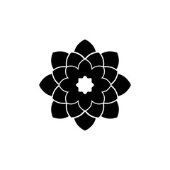 Peony Flower Icon Vector Logo Illustration Or Peony Flower Silhouette Vector