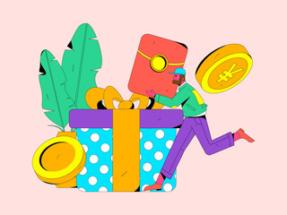 Business finance vector creative concept illustration
