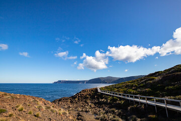 beautiful landscape from Tasman national park at the Peninsula of Tasmania Australia