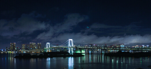 お台場から見たレインボーブリッジの夜景