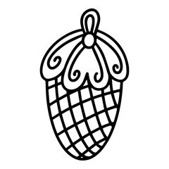Ginger cookie cone in the style of Doodle