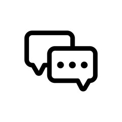 Chat bubble, speech bubble, message line icon