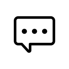 Chat bubble, speech bubble, message line icon	