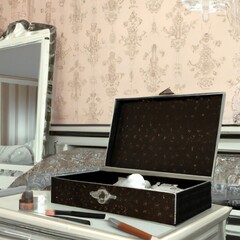 Vanity Table With Makeup Set