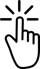 Touch vector icon. Black illustration isolated on white background for graphic and web design..eps