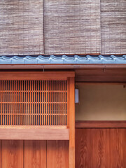 Architectural detail of a Japanese timber building