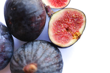 fresh figs isolated on white