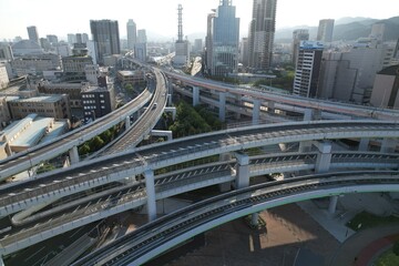 三宮夕暮れのジャンクション