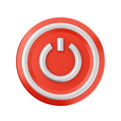 power on off 3d icon illustration
