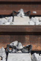 Selective focus of Railroad background and texture