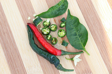 hot and spice chili on farm