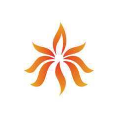 abstract orange flower