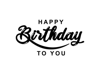 happy birthday text typography