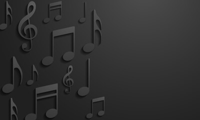 abstract music notes design for music background