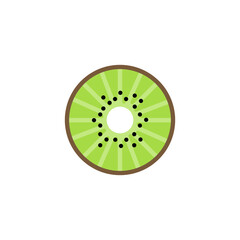 half sliced kiwi isolated fruit - flat design vector symbol