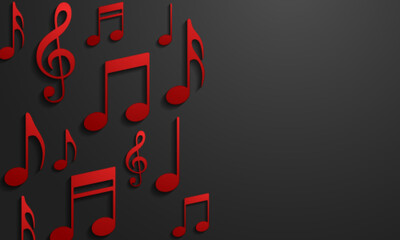 abstract music notes design for music background