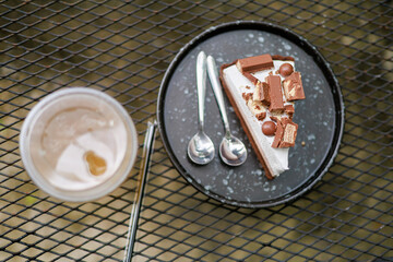 chocolate cake on a plate