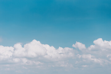 Sky cloudscape with blue sky and white clouds