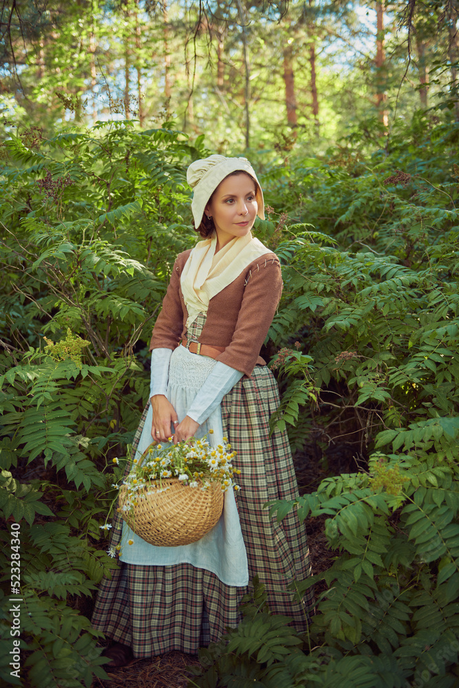 Poster rural girl in the woods