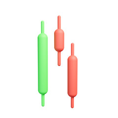 3D Panic selling Down trend Candlestick chart, financial and stock markets, concept trading cryptocurrency, investment trading, exchange, 3d rendering, isometric, financial, index, Bearish, forex.