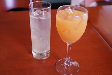 Mango Juice and Lemonade Soda Drink - マンゴージュース レモネード
