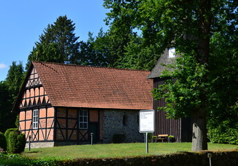 Historical Church in the Village Undeloh, Lower Saxony