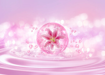 lily flower in the bubble