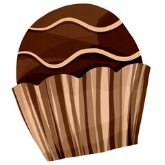 chocolate, sweet, dessert, cocoa, candy, cupcake - dark chocolate PNG image with transparent background