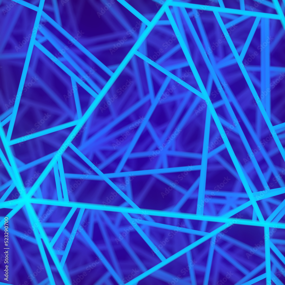 Poster Pattern of chaotically reflected lines. Abstract background. 3d rendering digital illustration