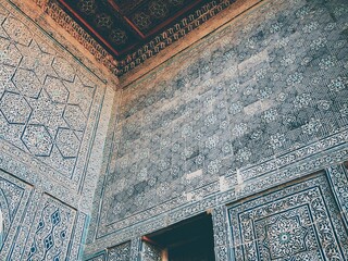 [Uzbekistan] Ceiling of The summer mosque in Kuhna Ark Fortress (Itchan Kala, Khiva)