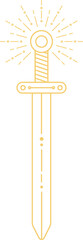 Sword line art illustration.