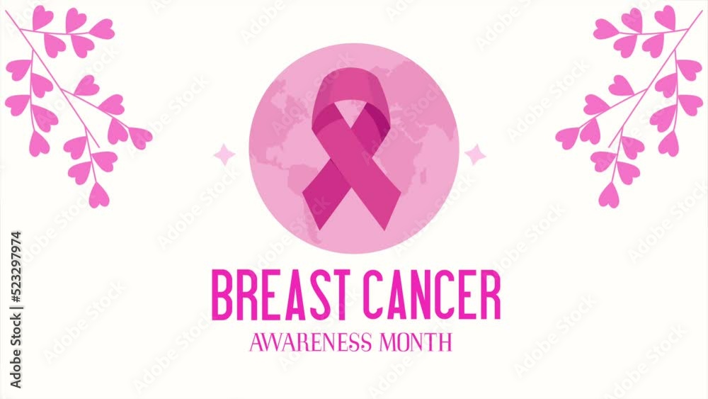 Canvas Prints breast cancer awareness month lettering