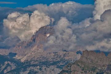 View from Rifugio Mulaz, Dolomites, Italy