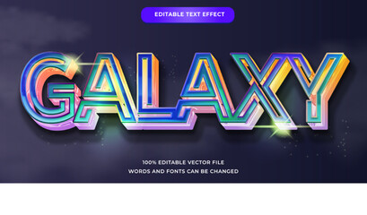 galaxy modern text effect editable