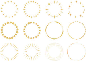 フレーム素材セット_ゴールド