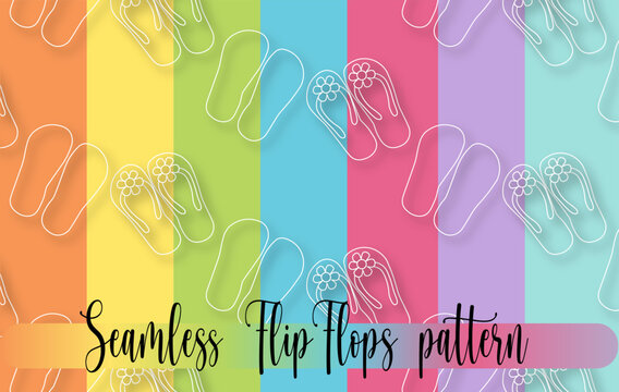 Flip flops seamless pattern