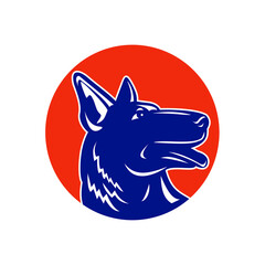 German Shepherd Silhouette Mascot