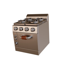 kitchen icon gas stove 3d design