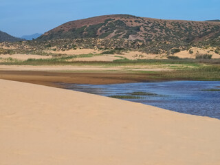 Dried up river due to a lack of rain in Portugal